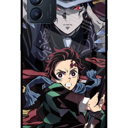 Demon Slayer Oppo Reno6 5G Glass Case Back Cover by Casekaro