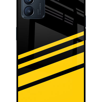 Yellow Shades Oppo Reno6 5G Glass Case Back Cover by Casekaro