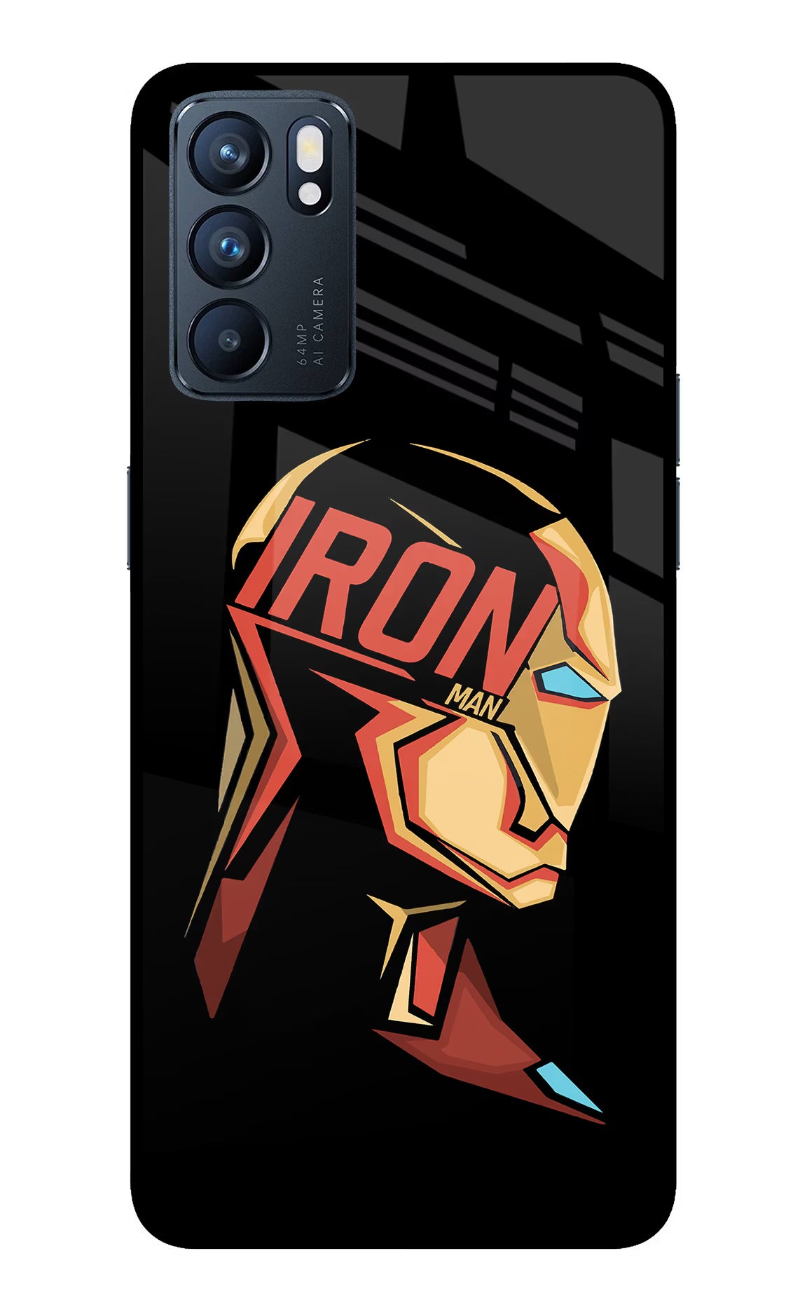 IronMan Oppo Reno6 5G Glass Case Back Cover by Casekaro