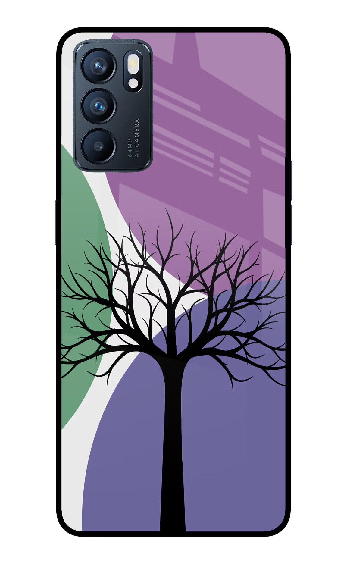 Tree Art Oppo Reno6 5G Glass Case