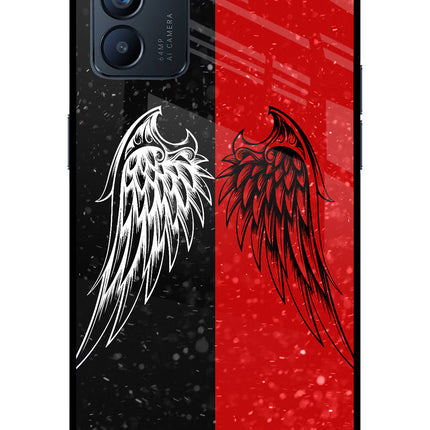 Wings Oppo Reno6 5G Glass Case Back Cover by Casekaro