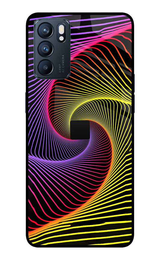 Colorful Strings Oppo Reno6 5G Glass Case