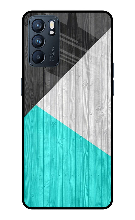 Wooden Abstract Oppo Reno6 5G Glass Case