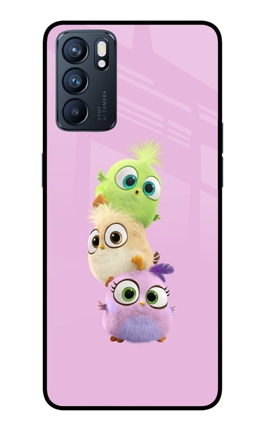 Cute Little Birds Oppo Reno6 5G Glass Case