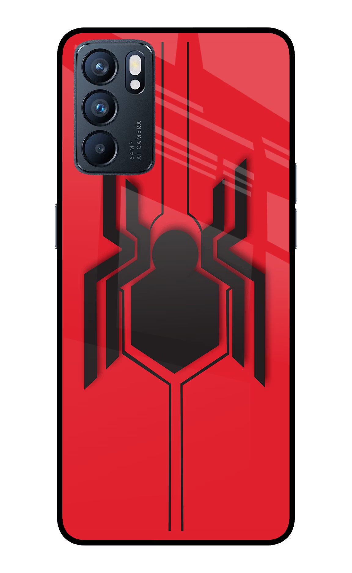 Spider Oppo Reno6 5G Glass Case Back Cover by Casekaro