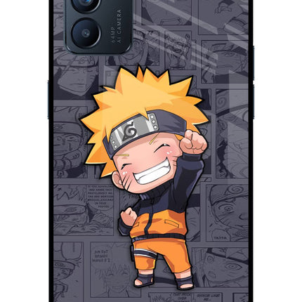 Chota Naruto Oppo Reno6 5G Glass Case Back Cover by Casekaro