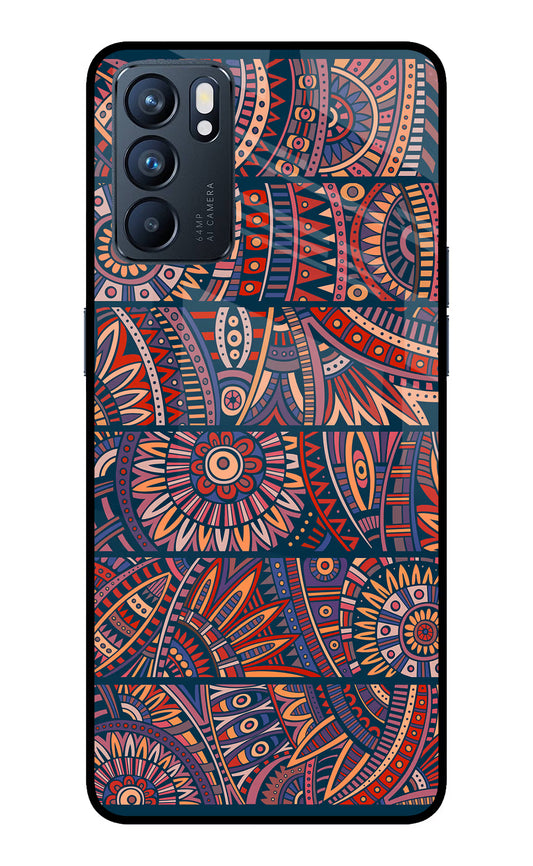 African Culture Design Oppo Reno6 5G Glass Case