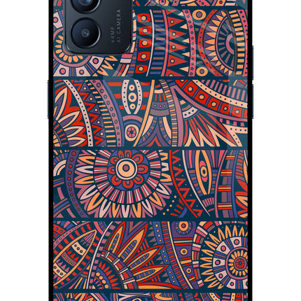 African Culture Design Oppo Reno6 5G Glass Case Back Cover by Casekaro