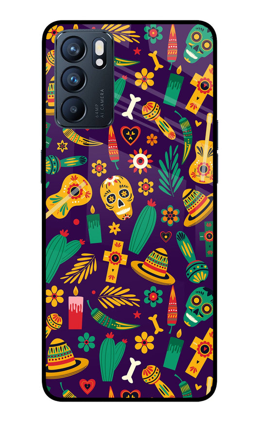 Mexican Artwork Oppo Reno6 5G Glass Case