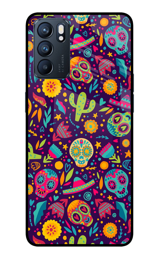 Mexican Design Oppo Reno6 5G Glass Case