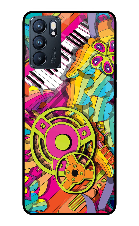 Music Doodle Oppo Reno6 5G Glass Case