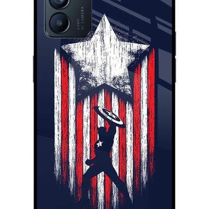 Captain America Marvel Art Oppo Reno6 5G Glass Case