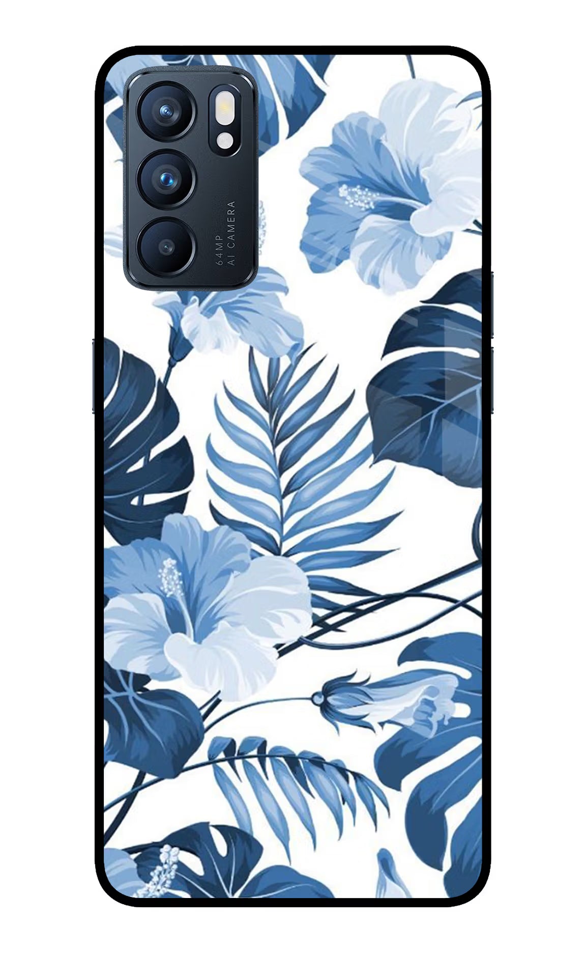 Fabric Art Oppo Reno6 5G Glass Case Back Cover by Casekaro
