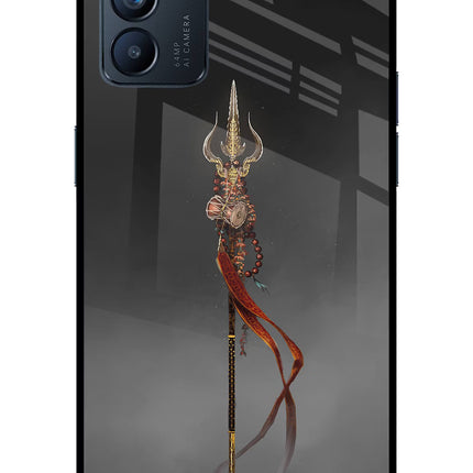 Shiv Trishul Oppo Reno6 5G Glass Case Back Cover by Casekaro