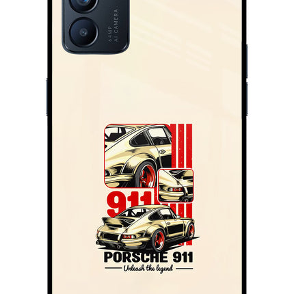 Classic Porsche 911 Oppo Reno6 5G Glass Case Back Cover by Casekaro