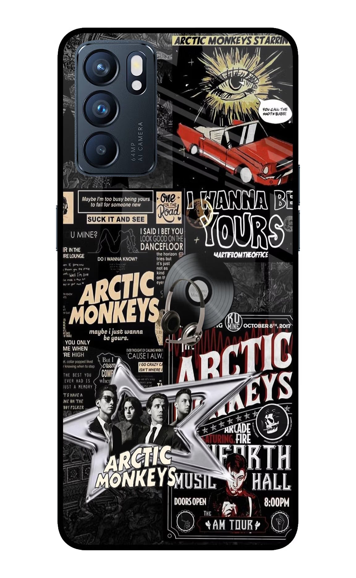 Arctic Monkeys Oppo Reno6 5G Glass Case Back Cover by Casekaro