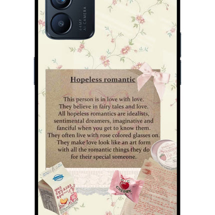 Hopeless Romantic Oppo Reno6 5G Glass Case Back Cover by Casekaro