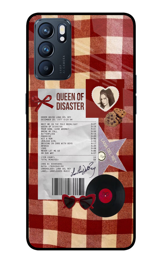 Queen of Disaster Oppo Reno6 5G Glass Case