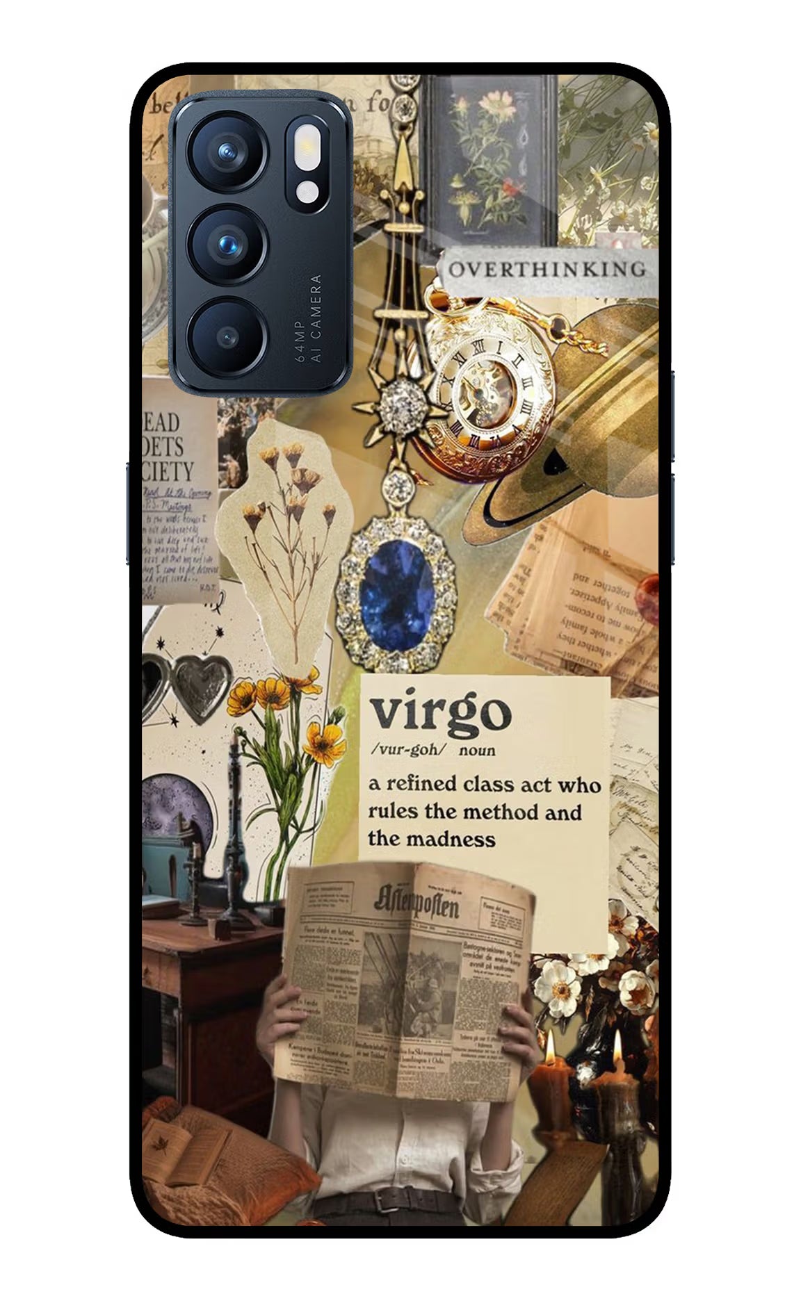 Virgo Zodiac Oppo Reno6 5G Glass Case