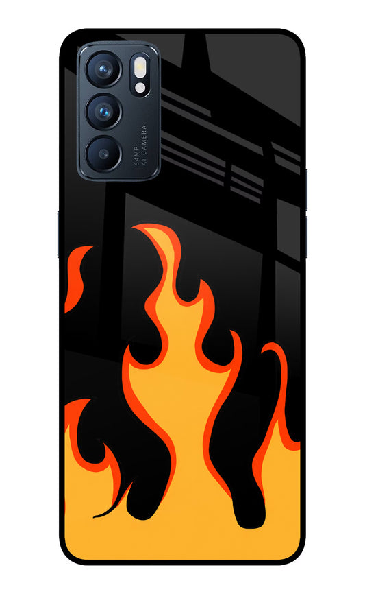 Fired Up – Black Oppo Reno6 5G Glass Case