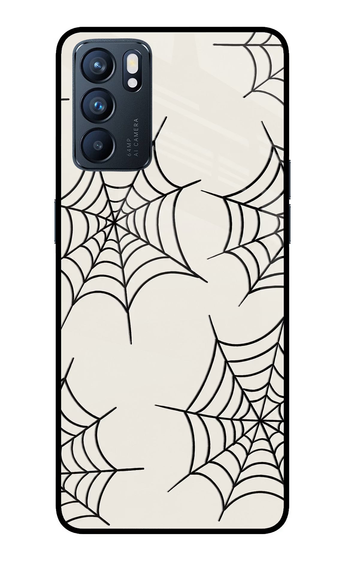 Spider Web Oppo Reno6 5G Glass Case