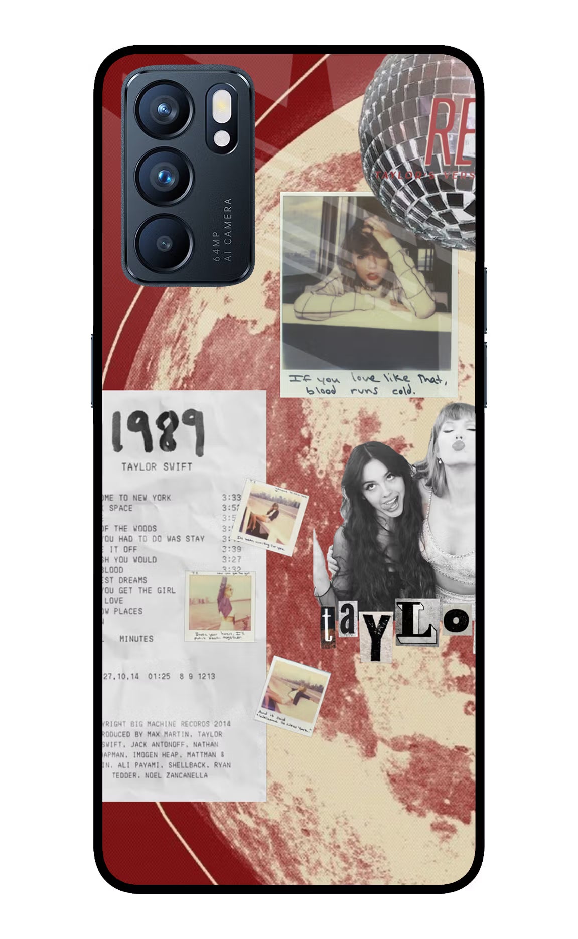 Taylor Swift Oppo Reno6 5G Glass Case