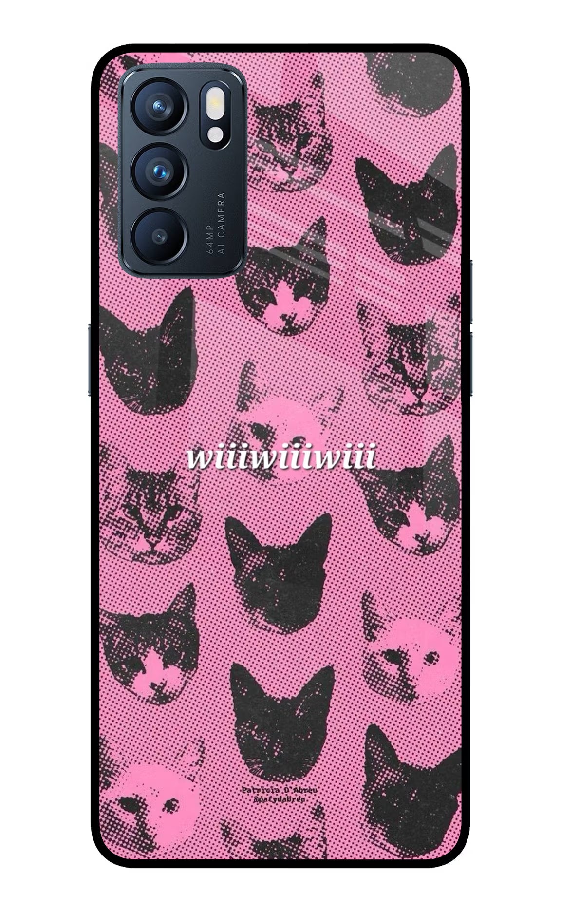Pink Cats Oppo Reno6 5G Glass Case