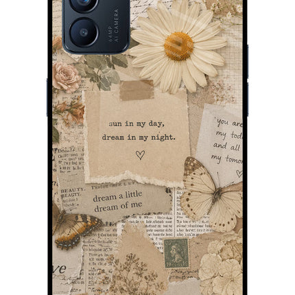 Vintage case Oppo Reno6 5G Glass Case Back Cover by Casekaro