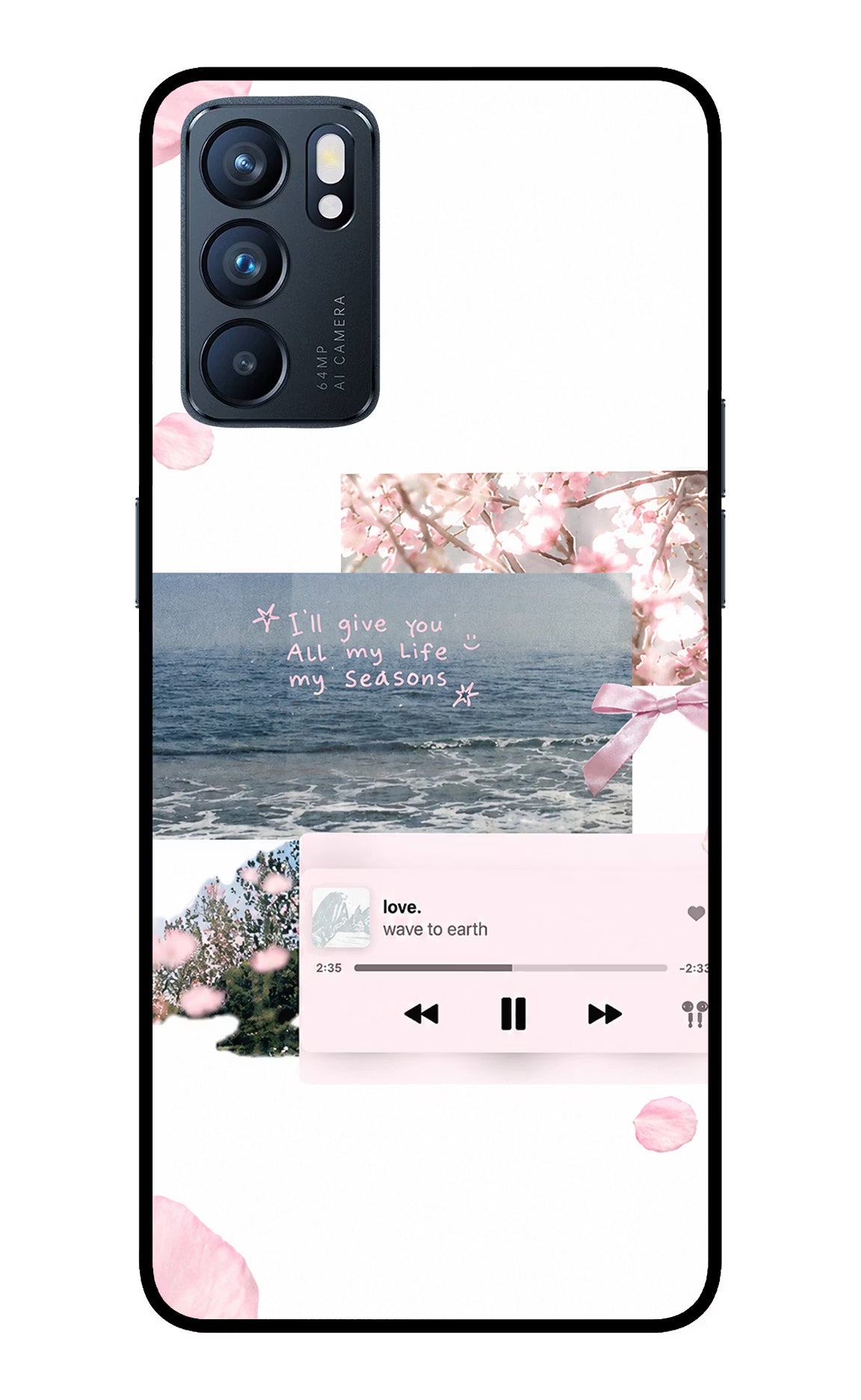 Wave to earth Oppo Reno6 5G Glass Case