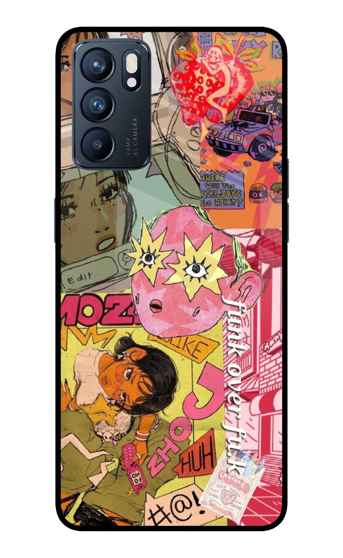 Funkover Oppo Reno6 5G Glass Case Back Cover by Casekaro