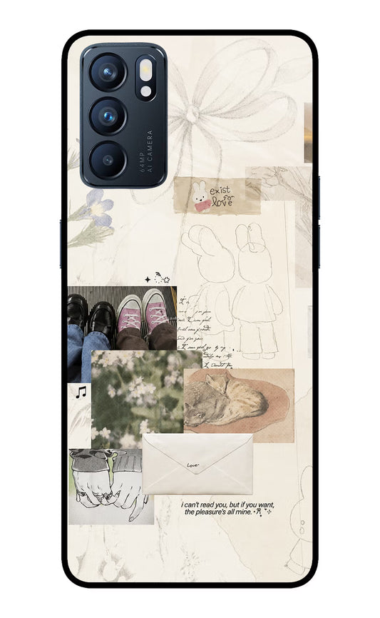 Soft Aesthetic Oppo Reno6 5G Glass Case