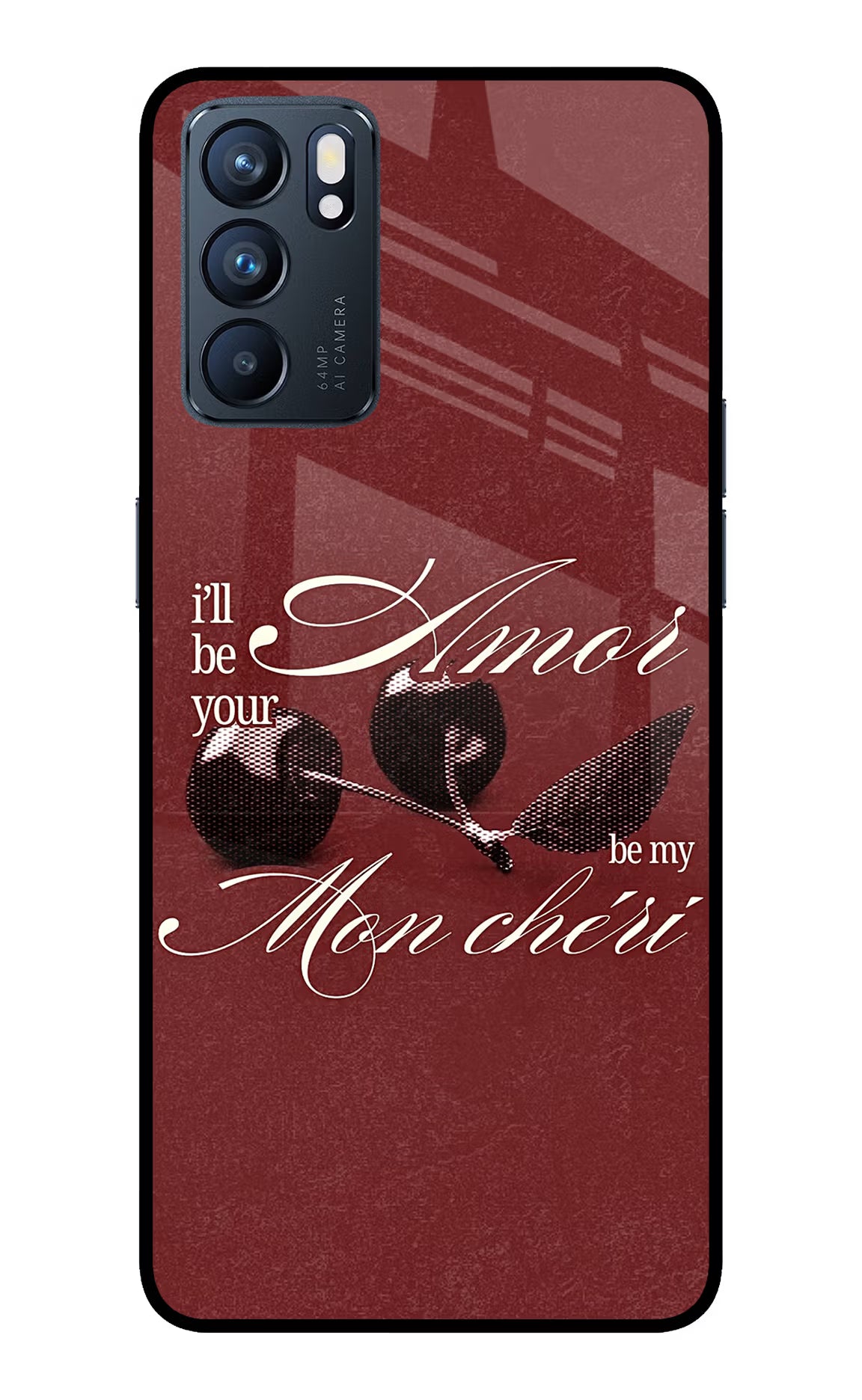 Velvet Cherry Oppo Reno6 5G Glass Case
