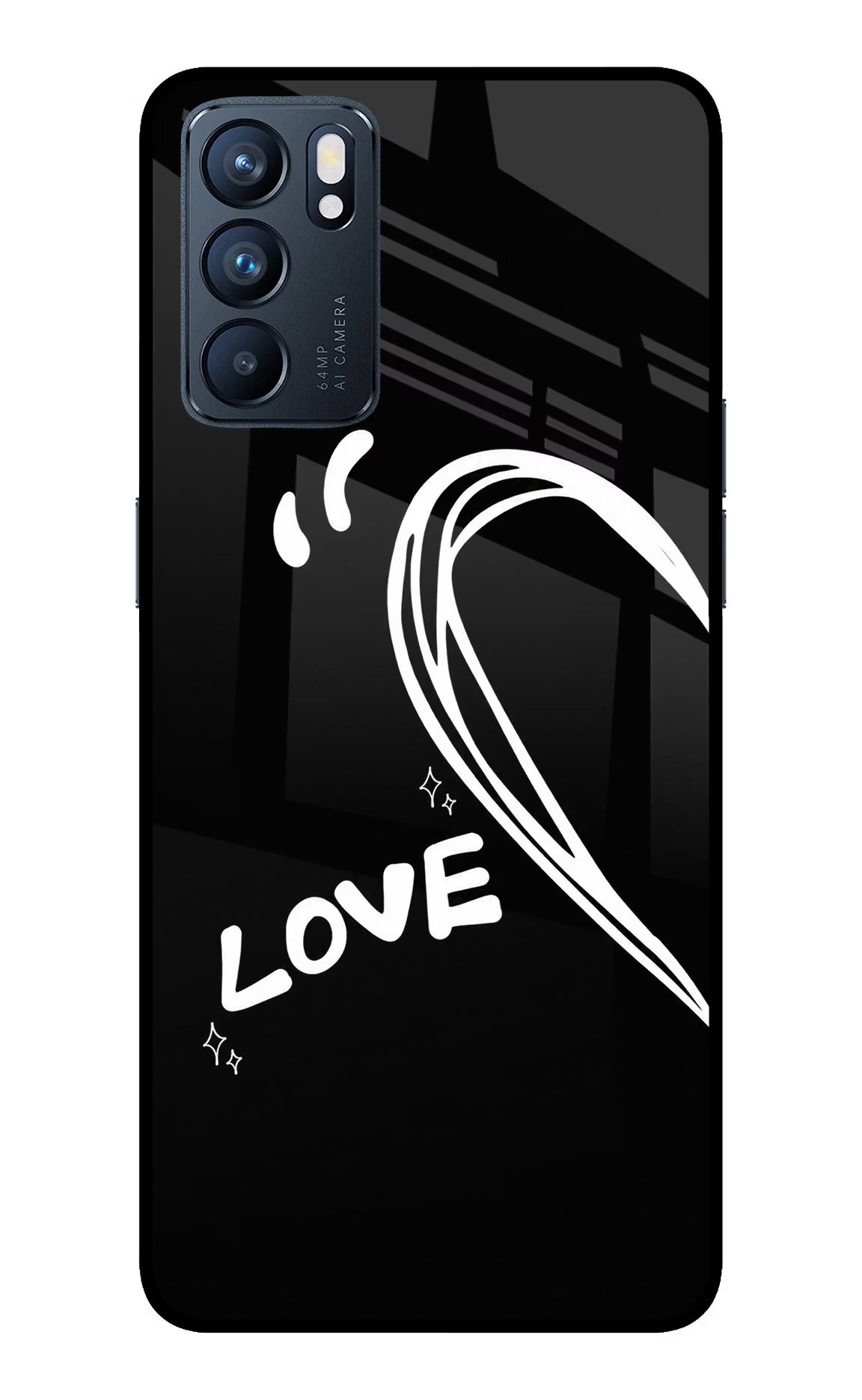 Love Line Oppo Reno6 5G Glass Case