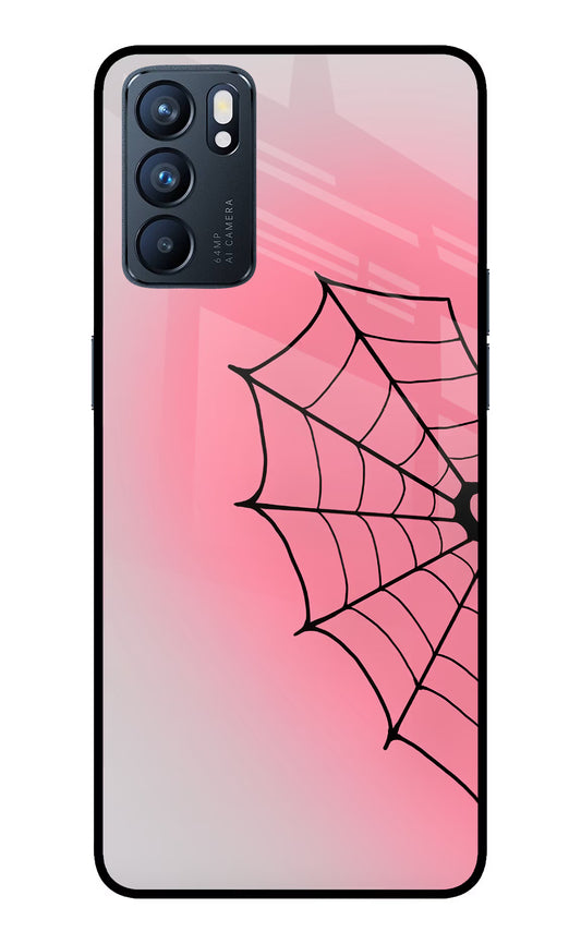 Pink Web Oppo Reno6 5G Glass Case