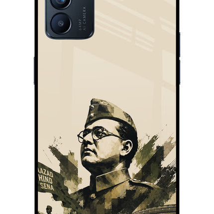 Netaji Rising Oppo Reno6 5G Glass Case Back Cover by Casekaro