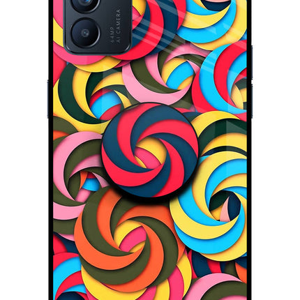 Spiral Pattern Oppo Reno6 5G Pop Case by Casekaro