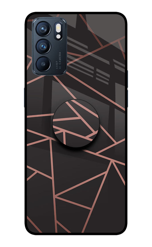 Geometric Pattern Oppo Reno6 5G Glass Case