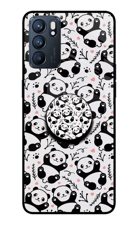 Cute Panda Oppo Reno6 5G Glass Case