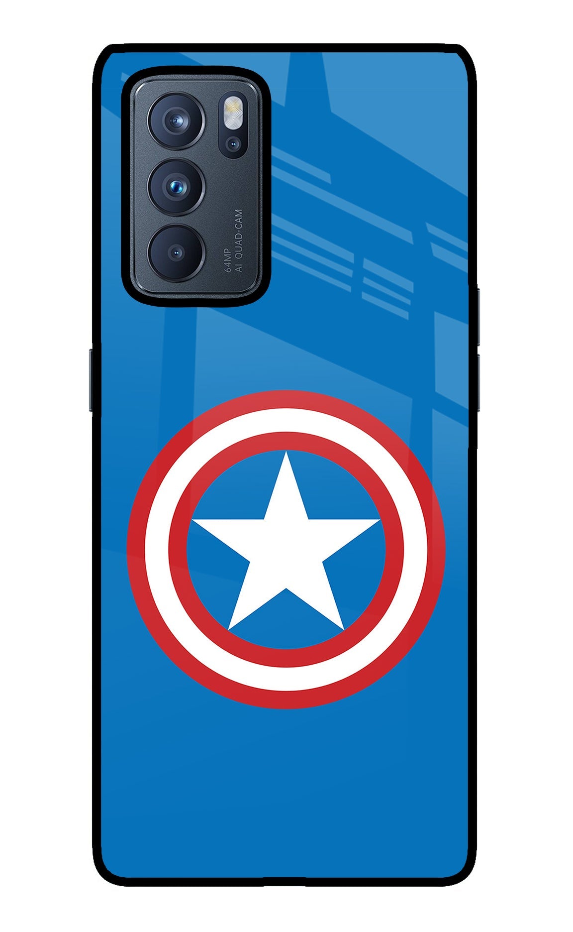Captain America Logo Oppo Reno6 Pro 5G Glass Case