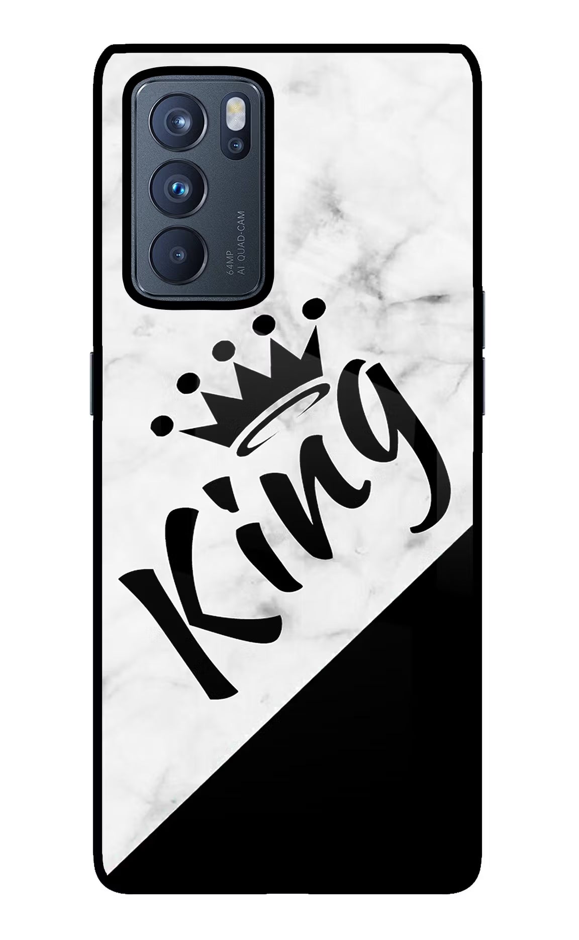 King Oppo Reno6 Pro 5G Glass Case Back Cover by Casekaro