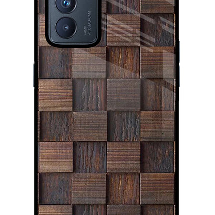 Wooden Cube Design Oppo Reno6 Pro 5G Glass Case