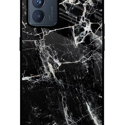 Black Marble Texture Oppo Reno6 Pro 5G Glass Case