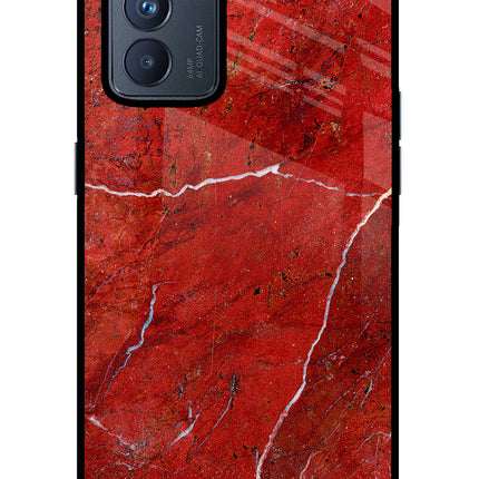 Red Marble Design Oppo Reno6 Pro 5G Glass Case