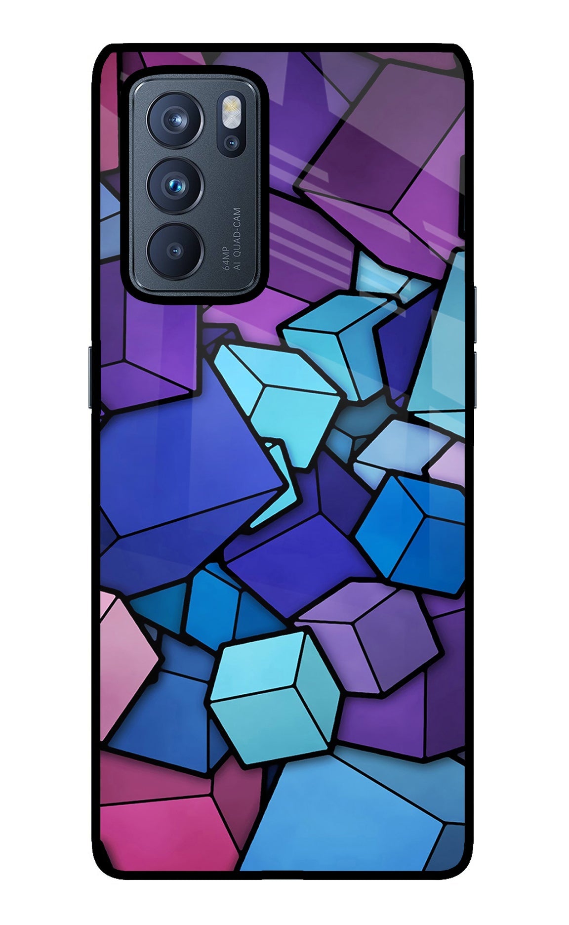 Cubic Abstract Oppo Reno6 Pro 5G Back Cover