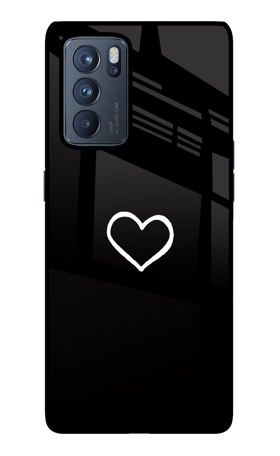 Heart Oppo Reno6 Pro 5G Glass Case