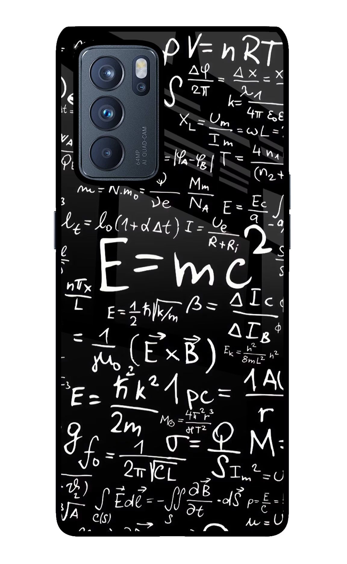 Physics Formula Oppo Reno6 Pro 5G Glass Case Back Cover by Casekaro