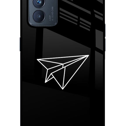 Paper Plane White Oppo Reno6 Pro 5G Glass Case