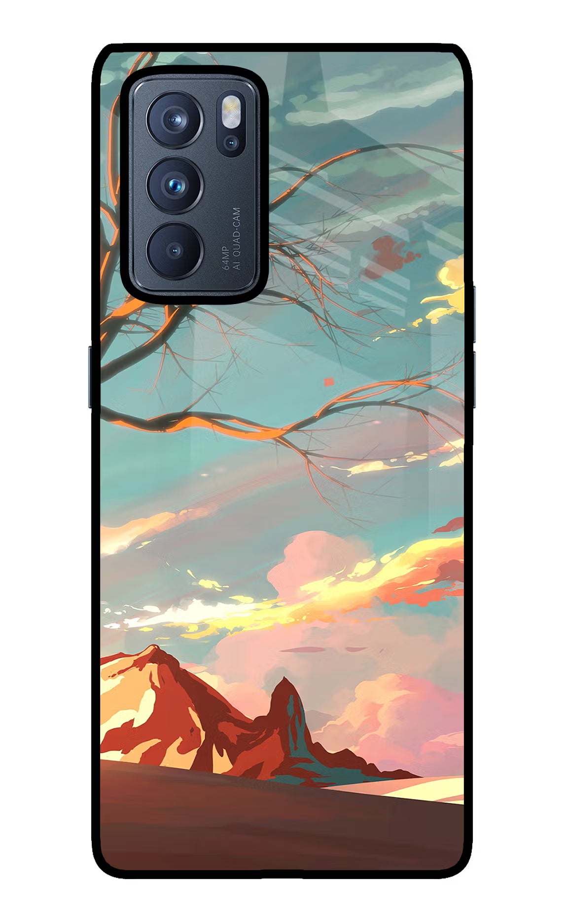Scenery Oppo Reno6 Pro 5G Glass Case Back Cover by Casekaro