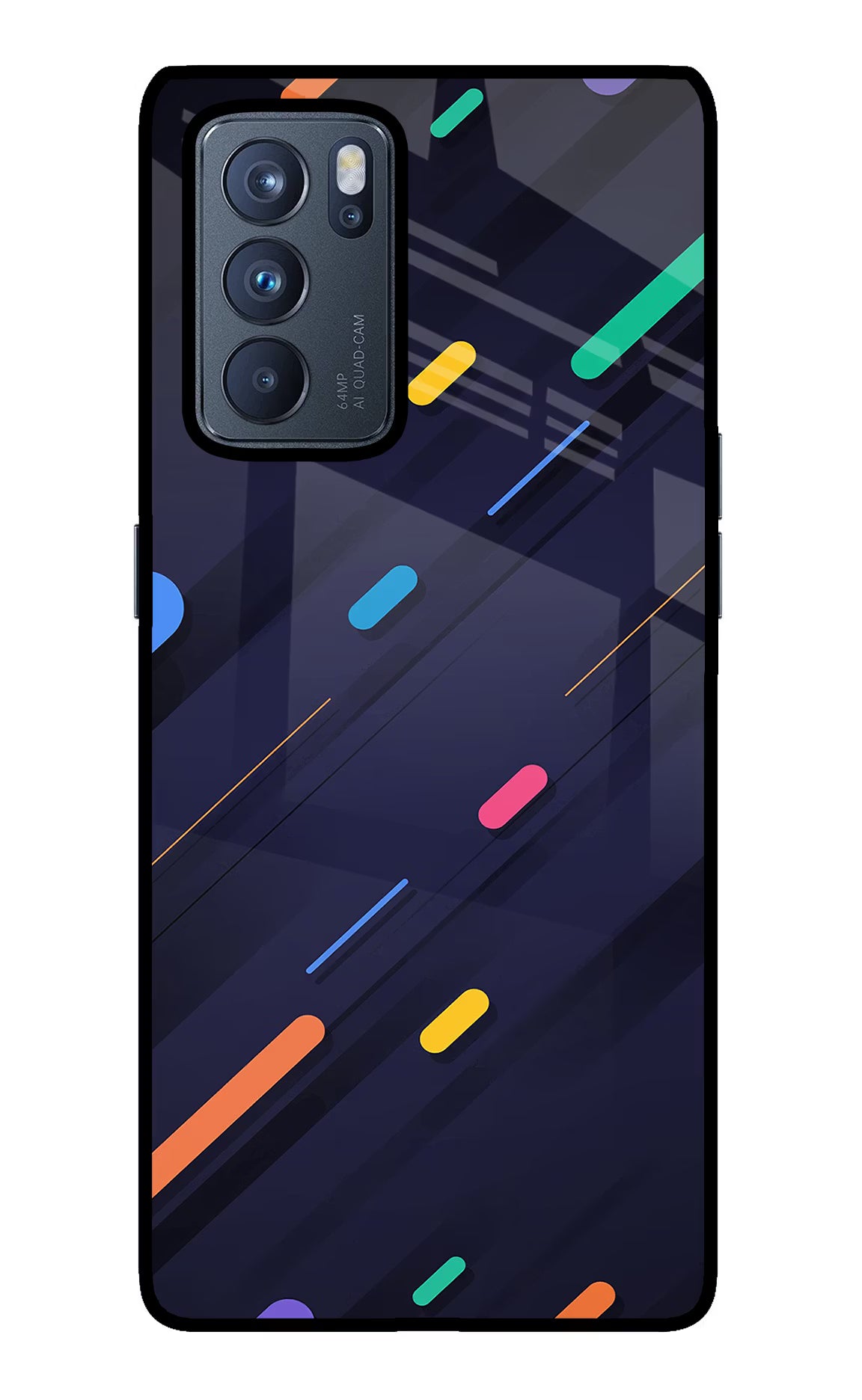 Abstract Design Oppo Reno6 Pro 5G Glass Case