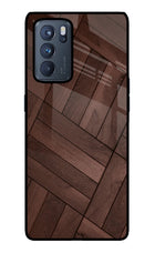 Wooden Texture Design Oppo Reno6 Pro 5G Glass Case